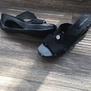 Calvin Klein heal Sandals worn Twice
